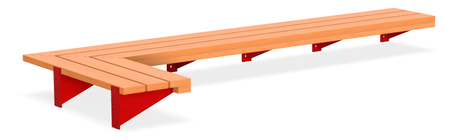 RED Upper Londsdale - Cantilever Bench 10ft