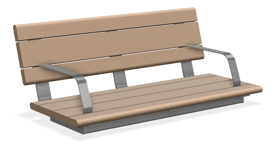 Bayview Wall Top Bench 4ft