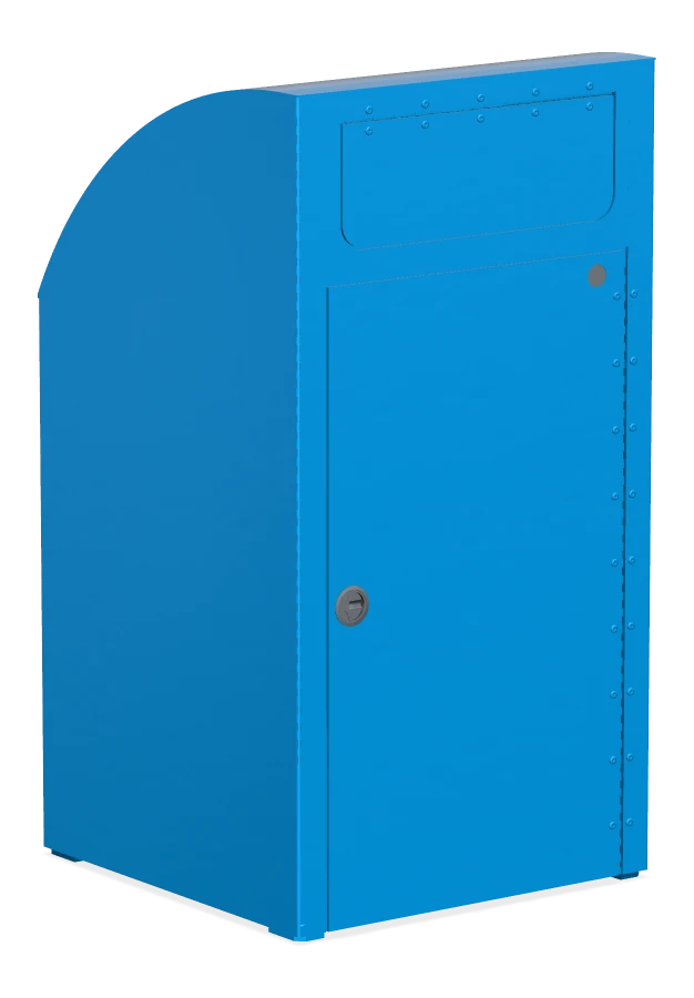 Modena Curved Top ECO 35 Gallon Receptacle for Wheeled Trash Can