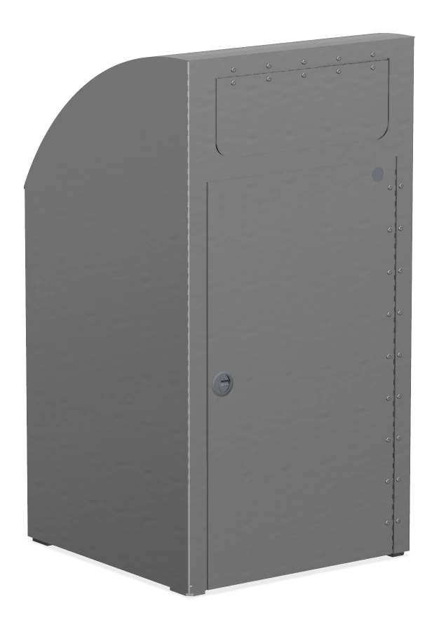 Modena Curved Top ECO 35 Gallon Receptacle for Wheeled Trash Can