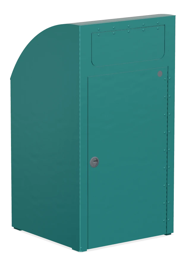 Modena Curved Top ECO 35 Gallon Receptacle for Wheeled Trash Can