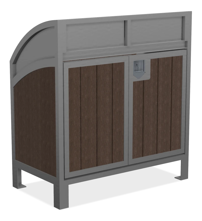 Modena Curved Top Two Stream Recycling Station