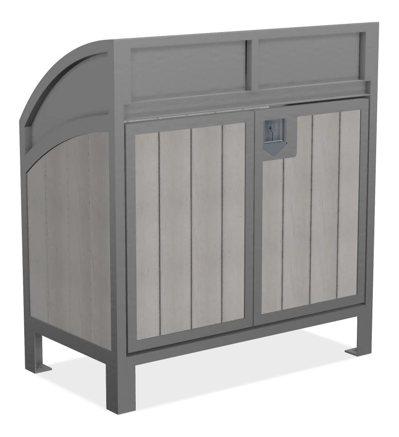 Modena Curved Top Two Stream Recycling Station