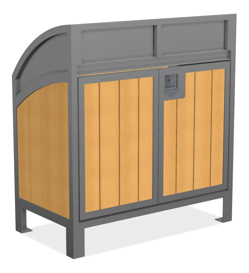 Modena Curved Top Two Stream Recycling Station