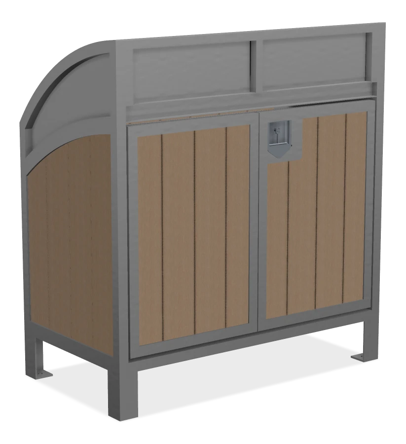 Modena Curved Top Two Stream Recycling Station