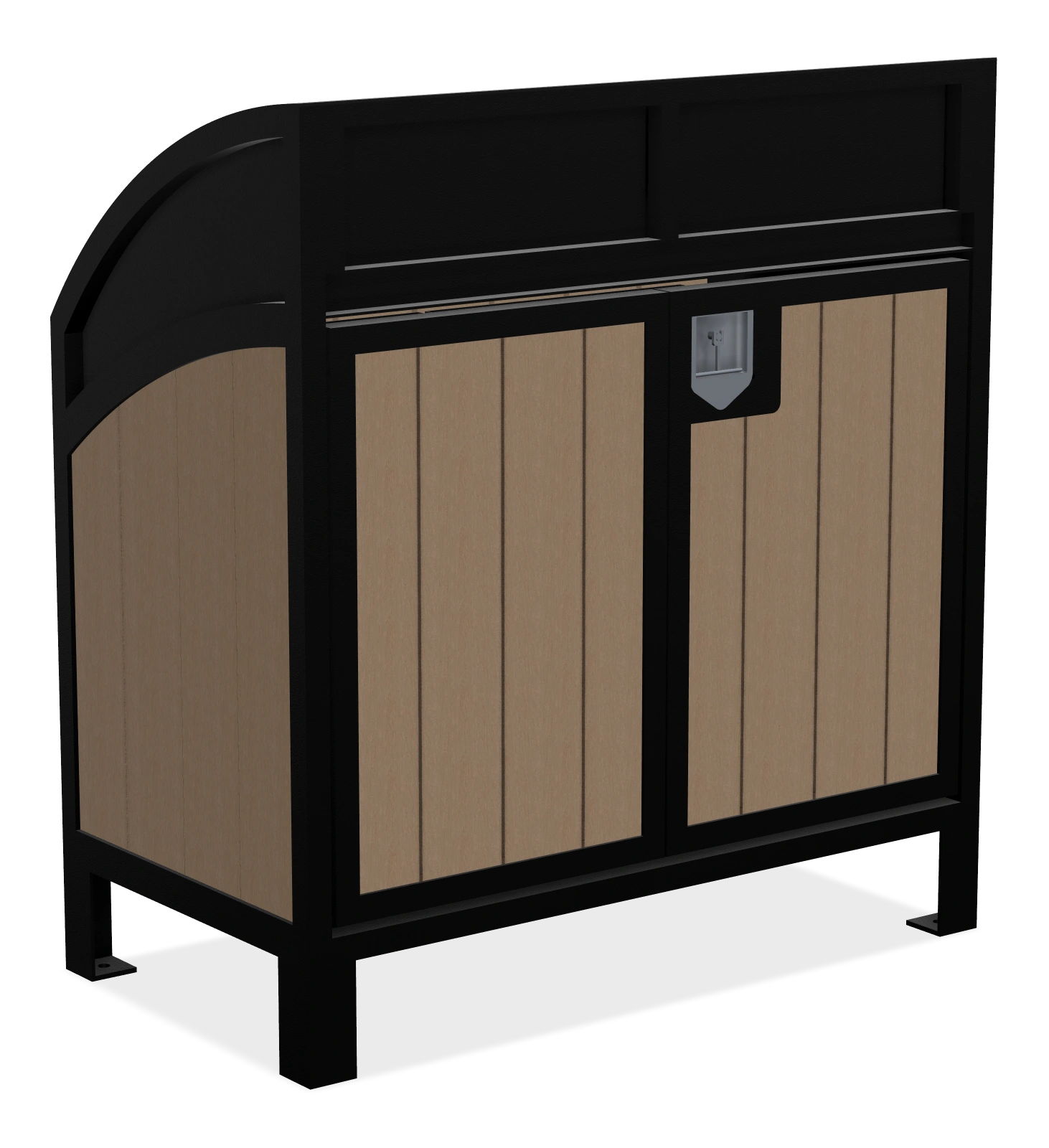 Modena Curved Top Two Stream Recycling Station
