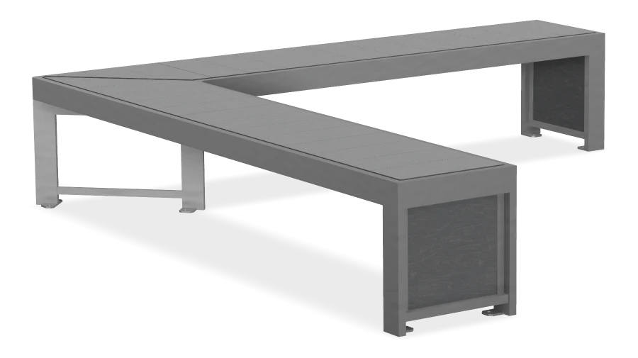 Urban Form Backless Bench 7ft with 45 Degree Angle