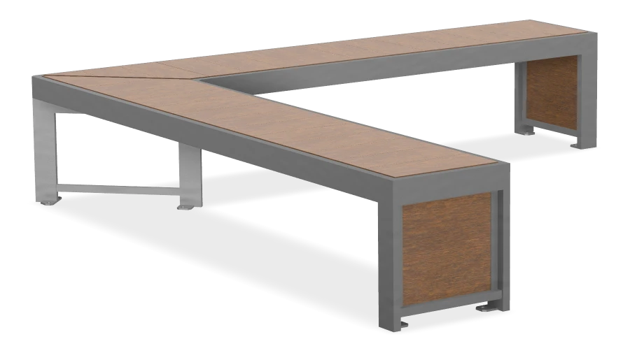 Urban Form Backless Bench 7ft with 45 Degree Angle