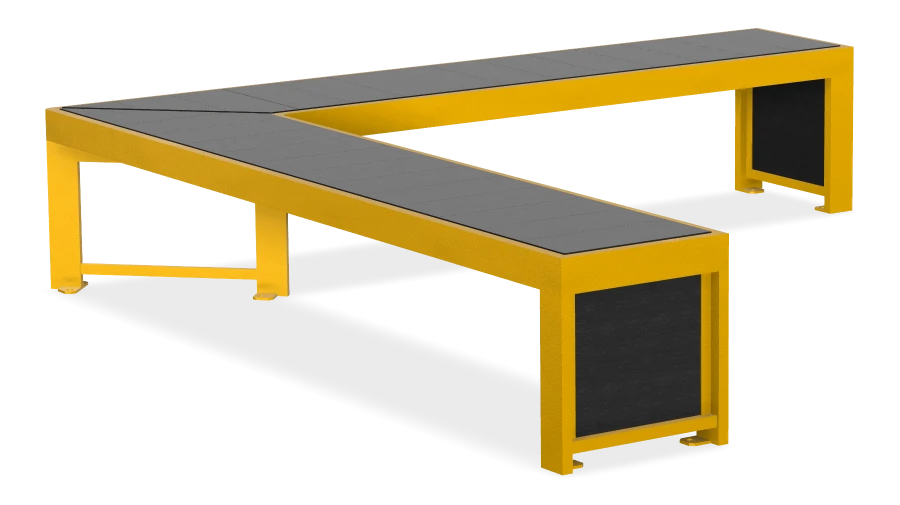 Urban Form Backless Bench 7ft with 45 Degree Angle