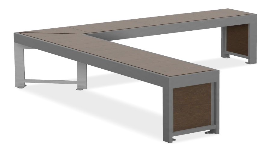 Urban Form Backless Bench 7ft with 45 Degree Angle