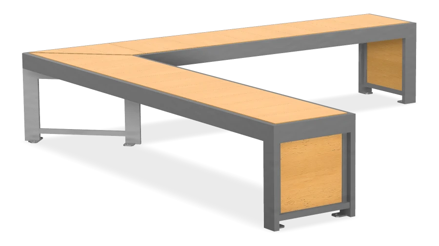 Urban Form Backless Bench 7ft with 45 Degree Angle