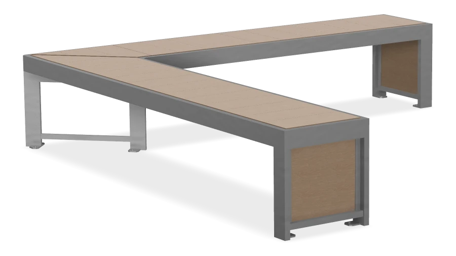 Urban Form Backless Bench 7ft with 45 Degree Angle