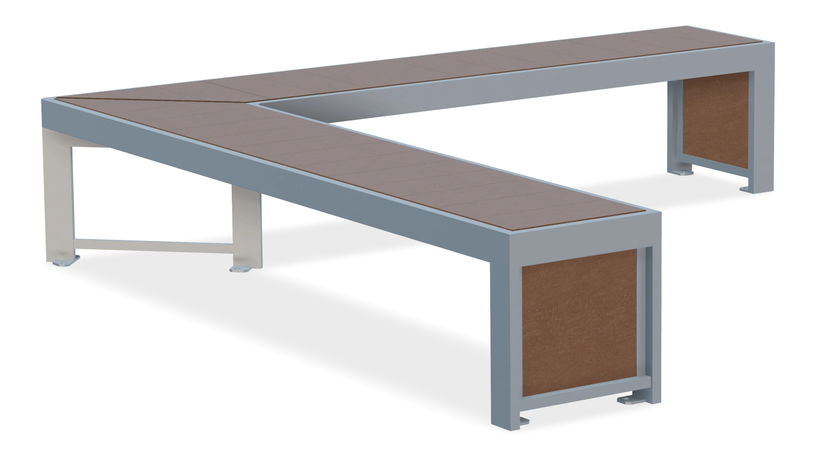 Urban Form Backless Bench 7ft with 45 Degree Angle