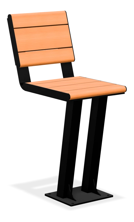 Triangular Bistro Table Combo- Single Seat