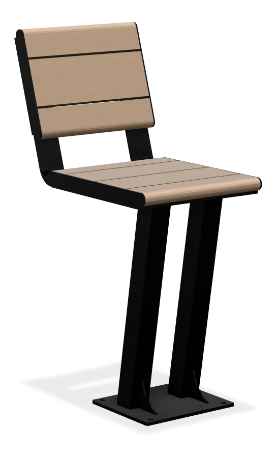 Triangular Bistro Table Combo- Single Seat