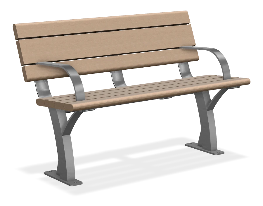 Parker Bench with Armrests 4ft