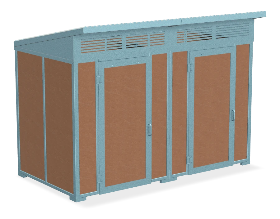 Forest Jumbo Double Stall Outhouse Building