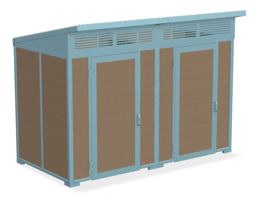 Forest  Jumbo Double Stall Outhouse Building