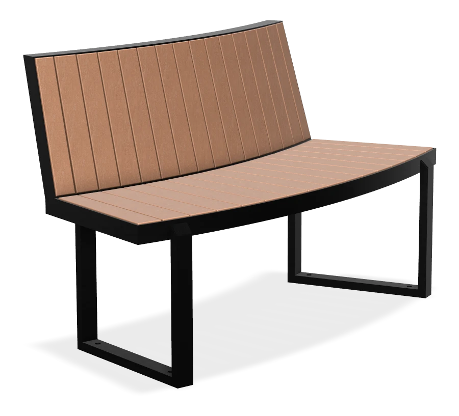 Ridgeline Curved Bench with Inner Backrest