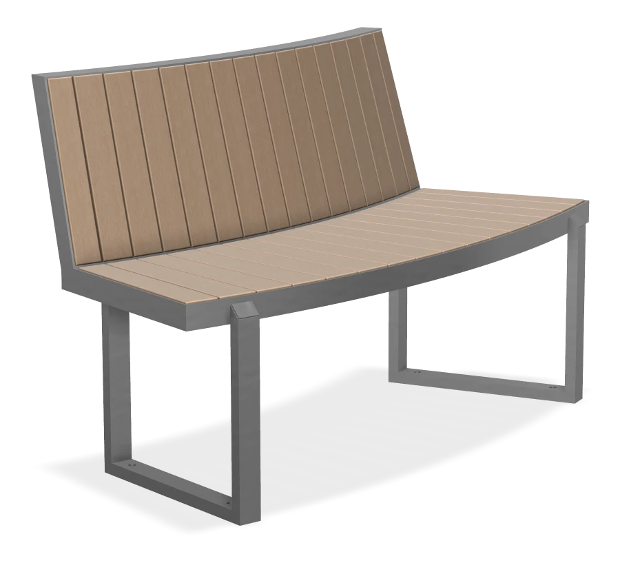 Ridgeline Curved Bench with Inner Backrest