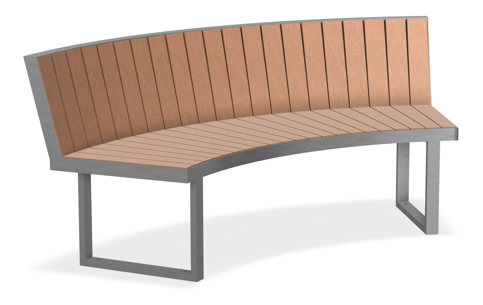 Ridgeline Curved Bench with Full Back 6ft