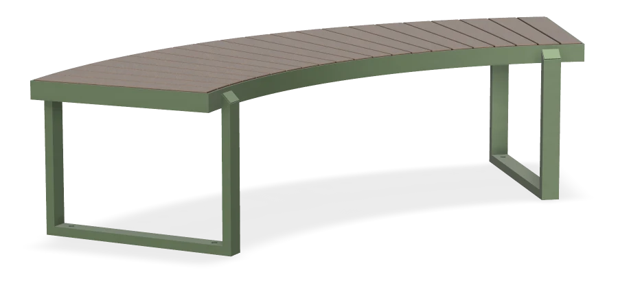 Ridgeline Curved Backless Bench 6ft