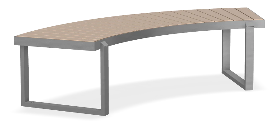 Ridgeline Curved Backless Bench 6ft