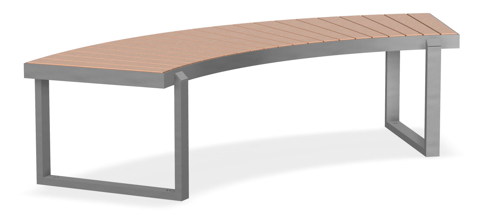 Ridgeline Curved Backless Bench 6ft