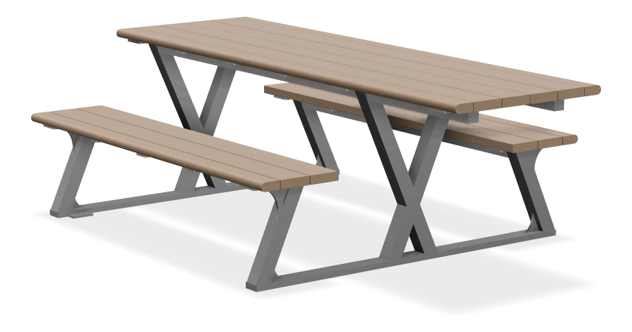 Bayview Wheelchair Accessible Picnic Table - Full Framed