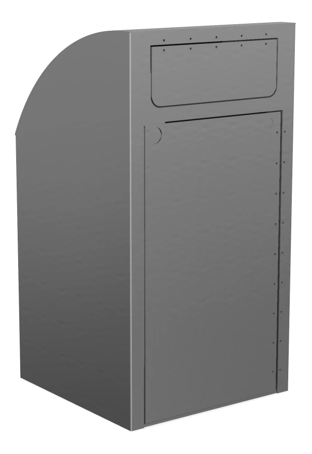 Modena Curved Top Waste Receptacle - Detroit Zoo