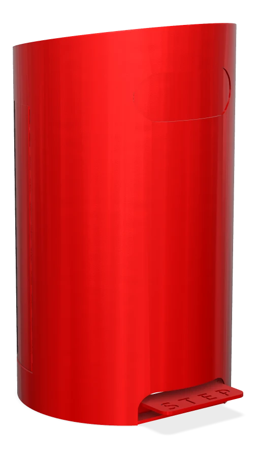 Mena All Aluminum Round Waste Receptacle