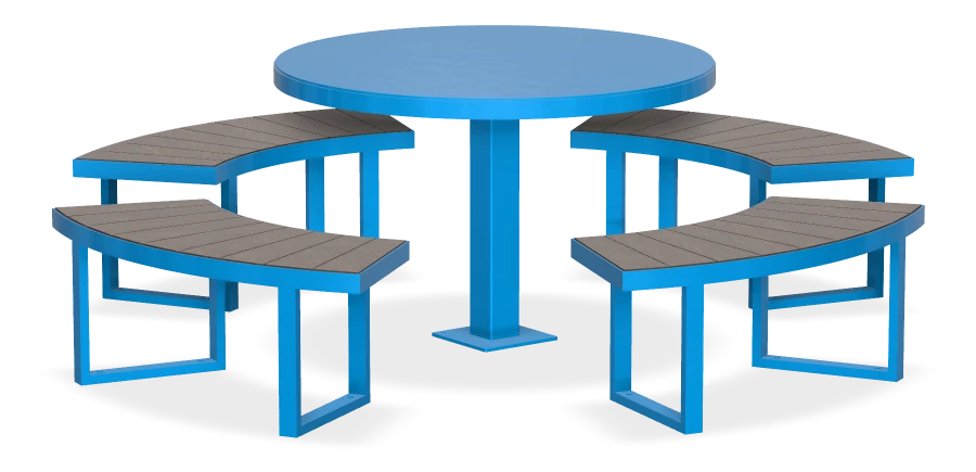Skyline Round Single Pedestal Picnic Table 4ft