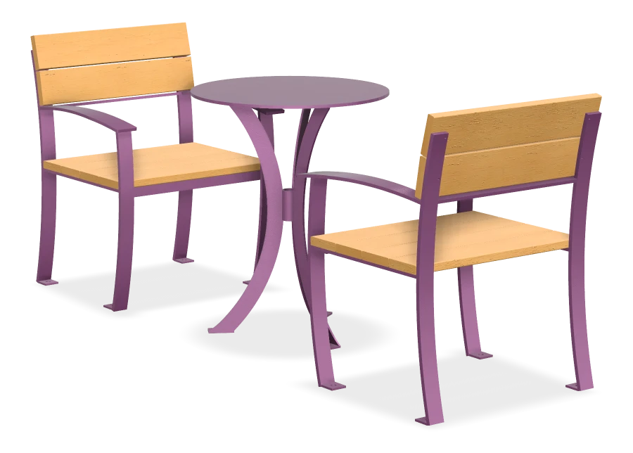 Mena 2 Seat Round Coffee Table Set