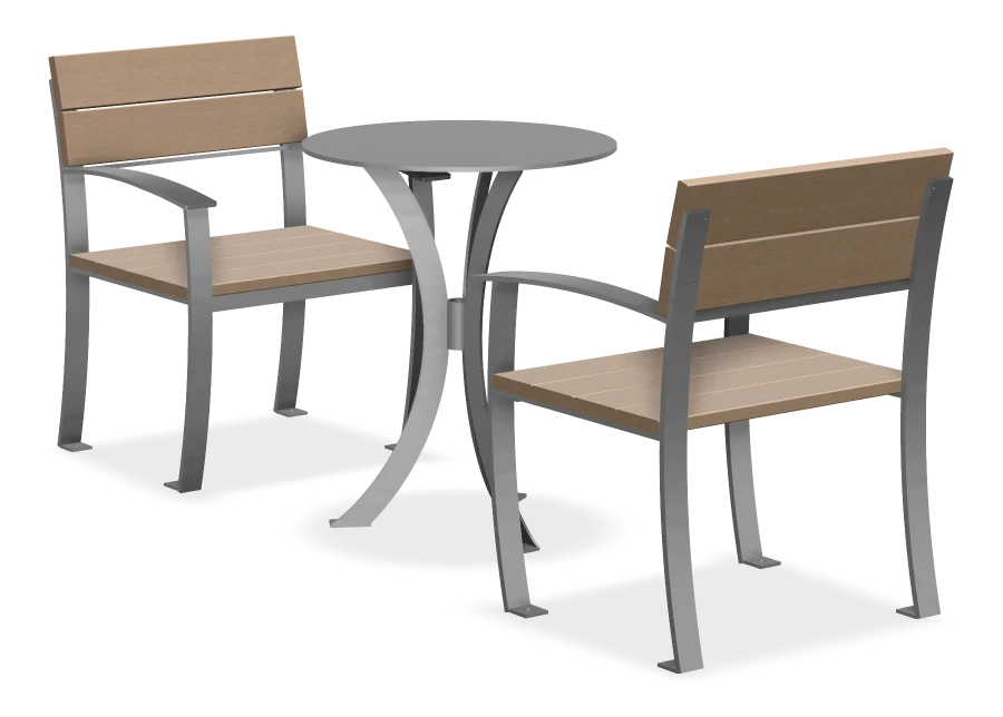 Mena 2 Seat Round Coffee Table Set