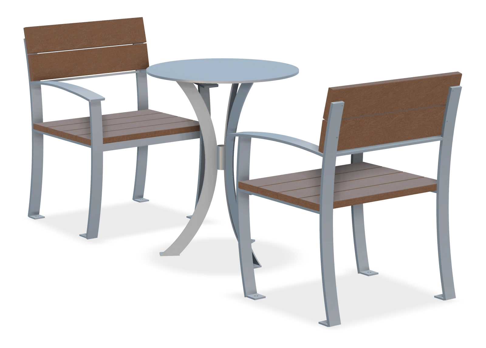 Mena 2 Seat Round Coffee Table Set