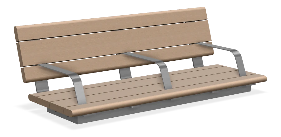 Custom Bayview 54" Wall Top Bench
