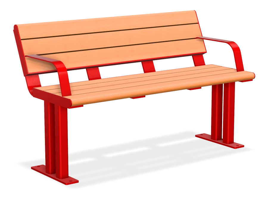 Larson Bench with Armrests 4ft