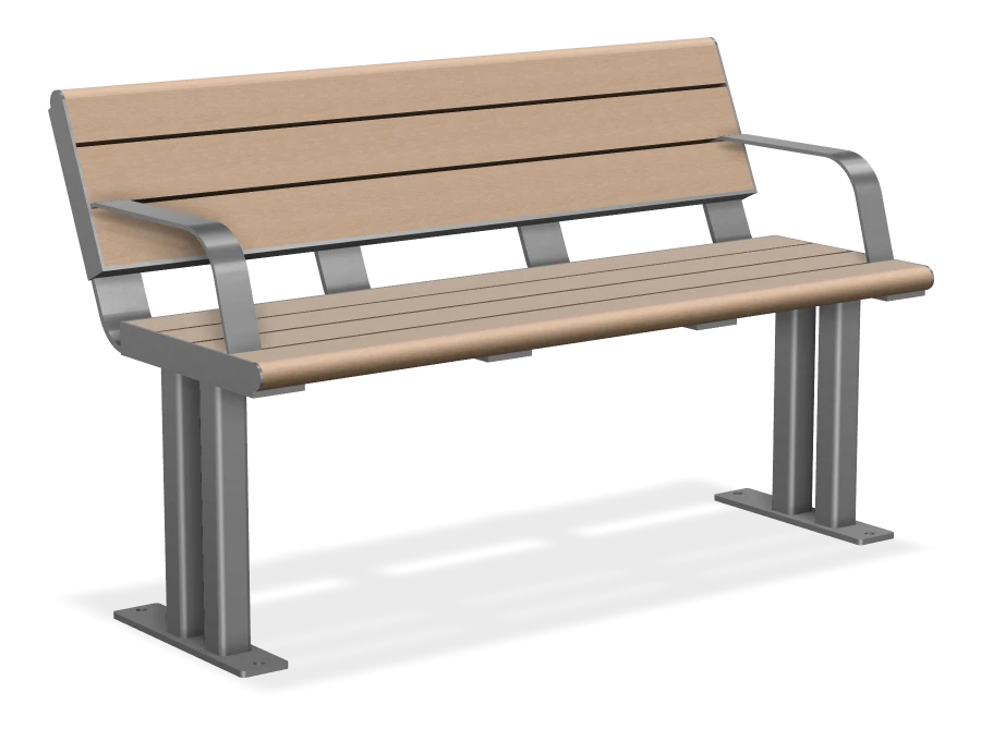 Larson Bench with Armrests 4ft