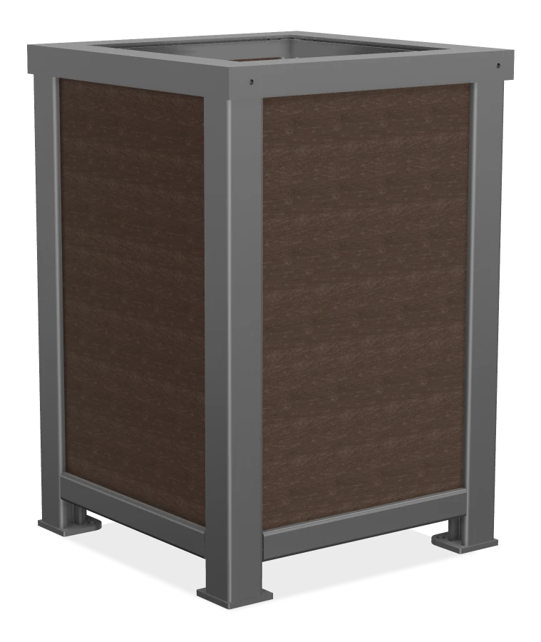 Rutherford 2' Square Planter 34" H