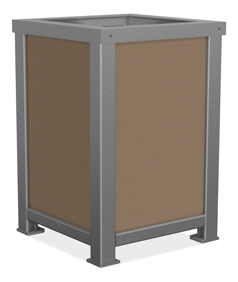 Rutherford 2' Square Planter 34" H