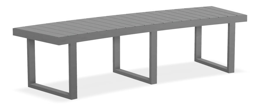 Skyline Curved Bench - 5.1m Radius - Cedar