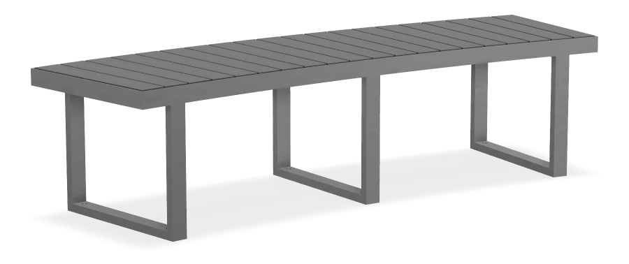 Skyline Curved Bench - 5.1m Radius - Cedar