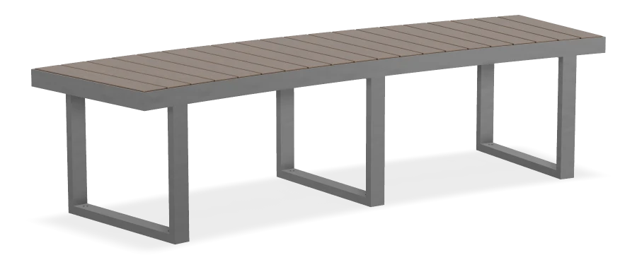 Skyline Curved Bench - 5.1m Radius - Cedar
