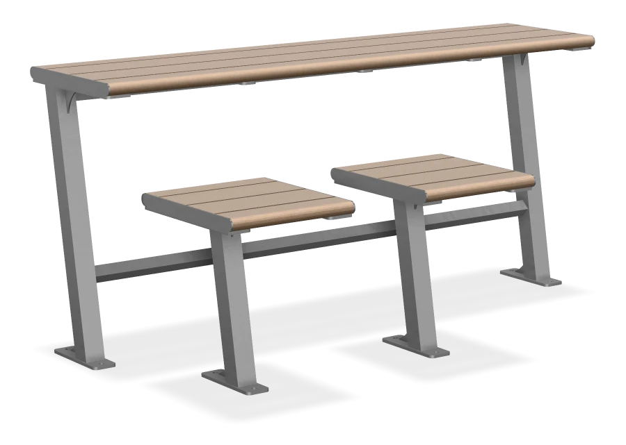 Bistro Bench Table Combo Wheel Chair