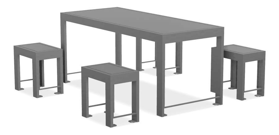 Urban Form Picnic Table 5ft - 4ft Wide
