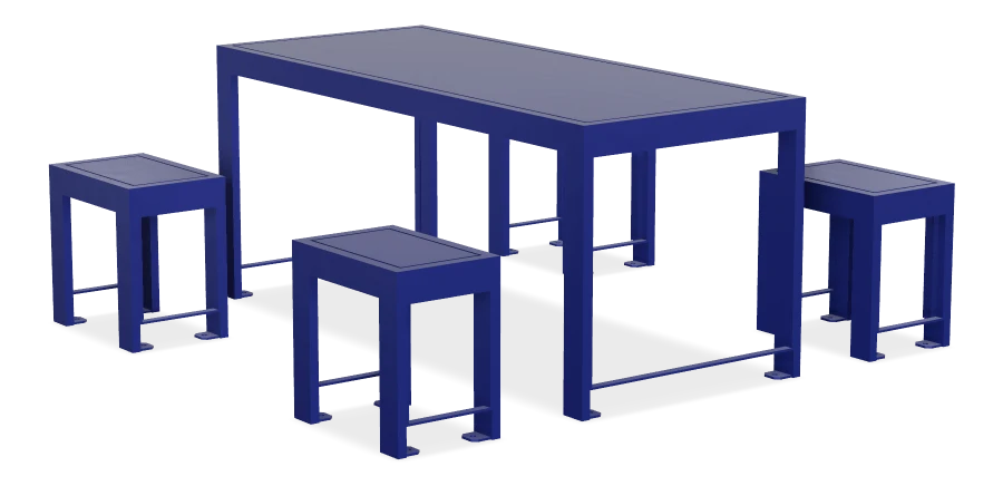 Urban Form Aluminum Wheelchair Accessible Picnic Table