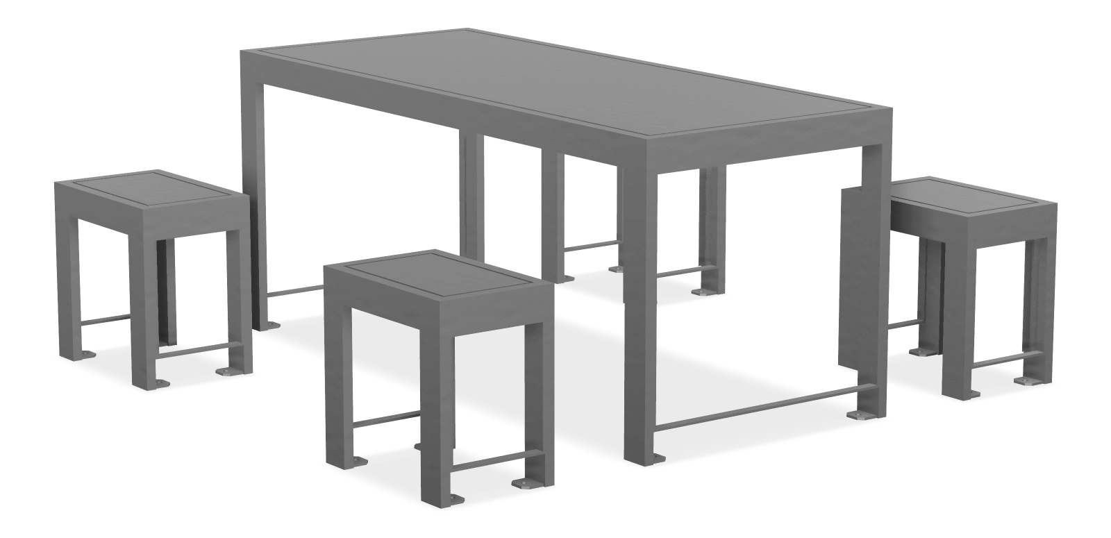 Urban Form Aluminum Wheelchair Accessible Picnic Table