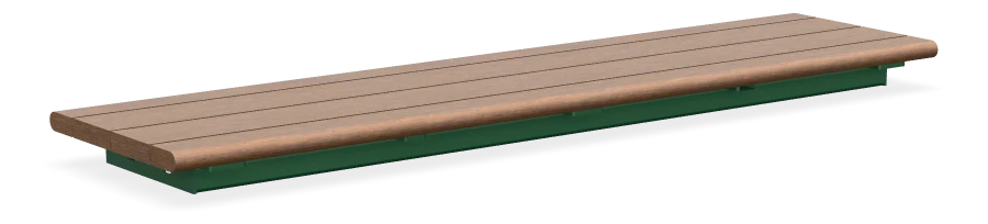 Bayview Backless Wall Top Bench 6ft
