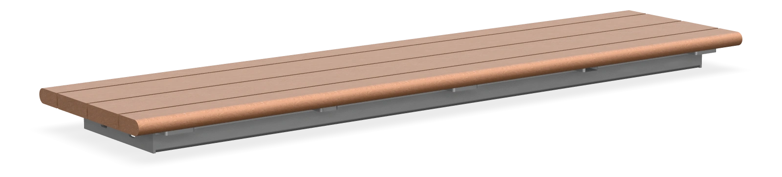Bayview Backless Wall Top Bench 6ft