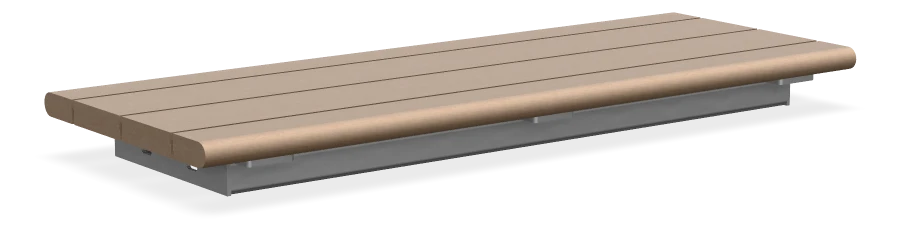 Bayview Backless Wall Top Bench 4ft